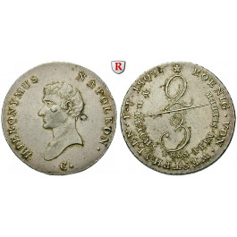 Westfalen, Königreich, Hieronymus Napoleon, 2/3 Taler 1809, ss-vz