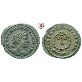 Römische Kaiserzeit, Constantinus II., Caesar, Follis 323-324, f.vz