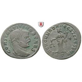 Römische Kaiserzeit, Constantius I., Caesar, Follis 302-303, ss+/ss