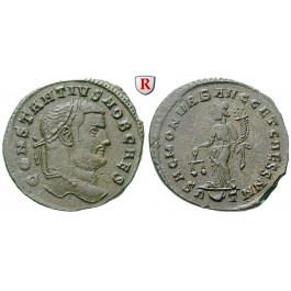 Römische Kaiserzeit, Constantius I., Caesar, Follis 303-305, ss+