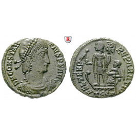 Römische Kaiserzeit, Constantius II., Follis 348-350, ss+