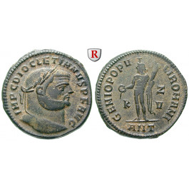 Römische Kaiserzeit, Diocletianus, Follis 300-301, ss-vz
