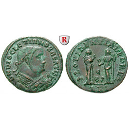 Römische Kaiserzeit, Diocletianus, Follis 308-310, ss+