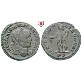 Römische Kaiserzeit, Diocletianus, Follis 295-296, ss-vz