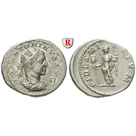 Römische Kaiserzeit, Elagabal, Antoninian 219-220, ss+