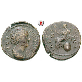 Römische Kaiserzeit, Faustina I., Frau des Antoninus Pius, As nach 141, ss