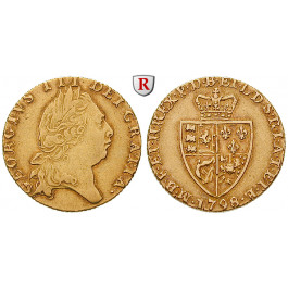 Grossbritannien, George III., Guinea 1798, 7,66 g fein, ss+
