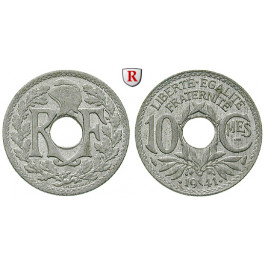 Frankreich, Vichy - Regierung, 10 Centimes 1941, f.st