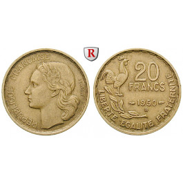 Frankreich, IV. Republik, 20 Francs 1950, ss