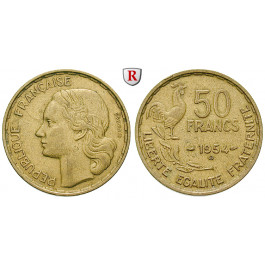 Frankreich, IV. Republik, 50 Francs 1954, ss-vz