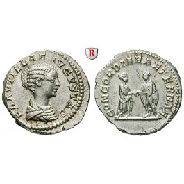 Römische Kaiserzeit, Plautilla, Frau des Caracalla, Denar 202-205, f.st