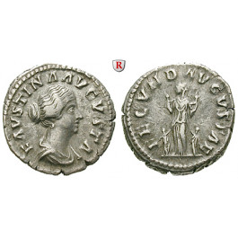 Römische Kaiserzeit, Faustina II., Frau des Marcus Aurelius, Denar 161-176, ss