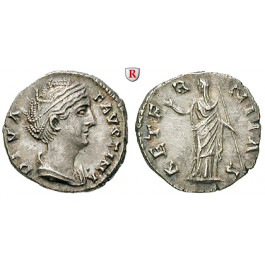 Römische Kaiserzeit, Faustina I., Frau des Antoninus Pius, Denar 146-161, vz