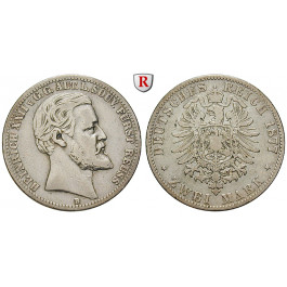 Deutsches Kaiserreich, Reuss-Greiz, Heinrich XXII., 2 Mark 1877, B, ss, J. 116