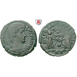 Römische Kaiserzeit, Magnentius, Follis 350-351, ss+