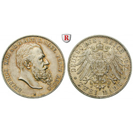 Deutsches Kaiserreich, Reuss-Greiz, Heinrich XXII., 2 Mark 1901, A, ss-vz, J. 118