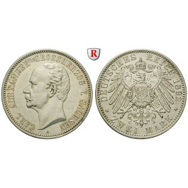 Deutsches Kaiserreich, Sachsen-Weimar-Eisenach, Carl Alexander, 2 Mark 1892, zur Goldenen Hochzeit, A, ss-vz/vz-st, J. 156