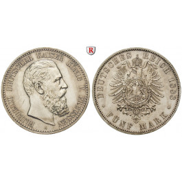Deutsches Kaiserreich, Preussen, Friedrich III., 5 Mark 1888, A, ss-vz/vz, J. 99