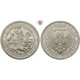 Deutsches Kaiserreich, Preussen, Wilhelm II., 3 Mark 1915, Mansfeld, A, f.st, J. 115