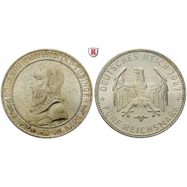 Weimarer Republik, 5 Reichsmark 1927, Uni Tübingen, F, f.st, J. 329