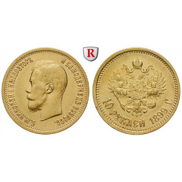 Russland, Nikolaus II., 10 Rubel 1899, 7,74 g fein, ss-vz/vz