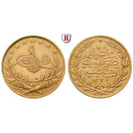 Osmanisches Reich, Mohammed V., 100 Piaster 1915, 6,62 g fein, ss-vz/vz