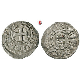 Kreuzfahrerstaaten, Jerusalem, lateinisches Königreich, Balduin III., Denar, ss