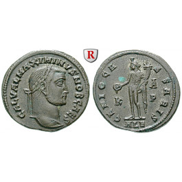 Römische Kaiserzeit, Maximinus II., Caesar, Follis 308-310, vz