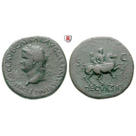 Römische Kaiserzeit, Nero, Sesterz 67, ss