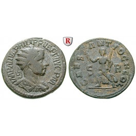 Römische Provinzialprägungen, Pisidien, Antiochia, Philippus II., Bronze, ss+