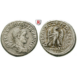 Römische Provinzialprägungen, Seleukis und Pieria, Antiocheia am Orontes, Philippus II., Tetradrachme 248-249, ss-vz