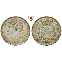 Grossbritannien, George IV., Shilling 1821, f.vz/vz+