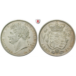 Grossbritannien, George IV., Halfcrown 1820, ss-vz