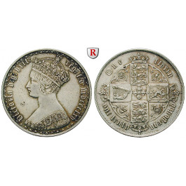 Grossbritannien, Victoria, Florin 1865, ss+