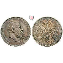 Deutsches Kaiserreich, Reuss-Greiz, Heinrich XXII., 2 Mark 1899, A, ss-vz, J. 118