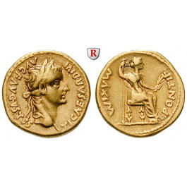 Römische Kaiserzeit, Tiberius, Aureus 14-37, ss-vz/ss+