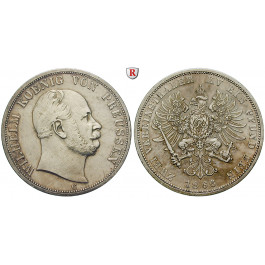 Brandenburg-Preussen, Königreich Preussen, Wilhelm I., Vereinsdoppeltaler 1866, ss/ss-vz