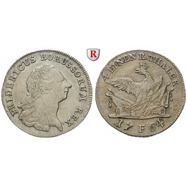 Brandenburg-Preussen, Königreich Preussen, Friedrich II., 1/4 Reichstaler 1764, ss+