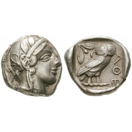 Attika, Athen, Tetradrachme 2. Hälfte 5.Jh. v.Chr., ss+/ss-vz