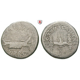 Römische Republik, Marcus Antonius, Denar 32-31 v.Chr., ss