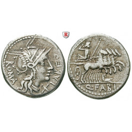 Römische Republik, Q. Fabius Labeo, Denar 124 v.Chr., ss