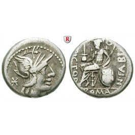 Römische Republik, N. Fabius Pictor, Denar 126 v.Chr., ss