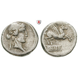 Römische Republik, Q. Titius, Denar 90 v.Chr., ss