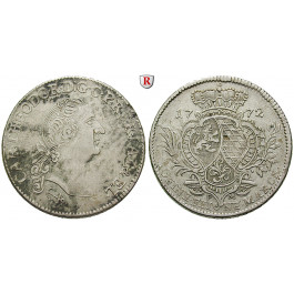 Pfalz, Kurpfalz, Karl Theodor, Konventionstaler 1772, ss/ss-vz