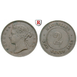 Mauritius, Victoria, 2 Cents 1883, ss+