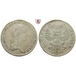 Sachsen, Albertinische Linie, Friedrich August III., 1/3 Konventionstaler 1790, ss-vz/vz