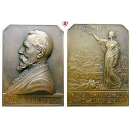 Personenmedaillen, Reumaux, Élie - Französischer Industrieller und Ingenieur, Bronzeplakette 1910, f.st