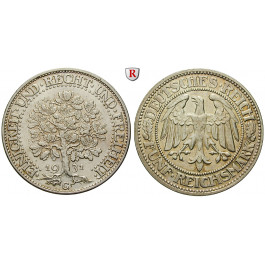 Weimarer Republik, 5 Reichsmark 1931, Eichbaum, G, f.vz, J. 331