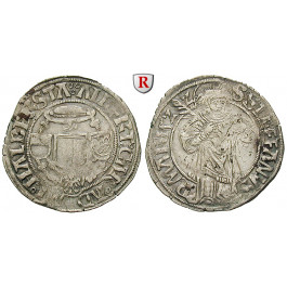 Halberstadt, Bistum, Albrecht von Brandenburg, Breitgroschen 1522, ss