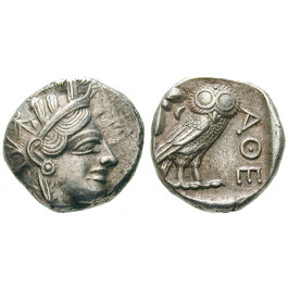 Attika, Athen, Tetradrachme 2. Hälfte 5.Jh. v.Chr., ss-vz/vz